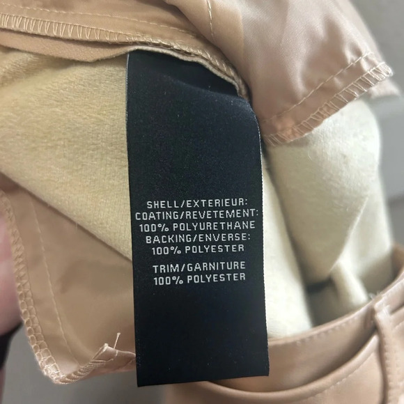 7 for all Mankind Tan Faux Leather Belted Wide Leg Pants NWT M - Picture 8 of 8